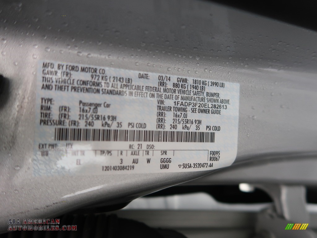 2014 Focus SE Sedan - Ingot Silver / Medium Light Stone photo #42