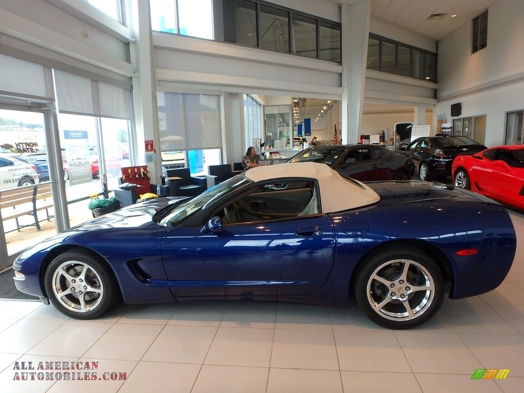 2004 Corvette Convertible - LeMans Blue Metallic / Shale photo #4