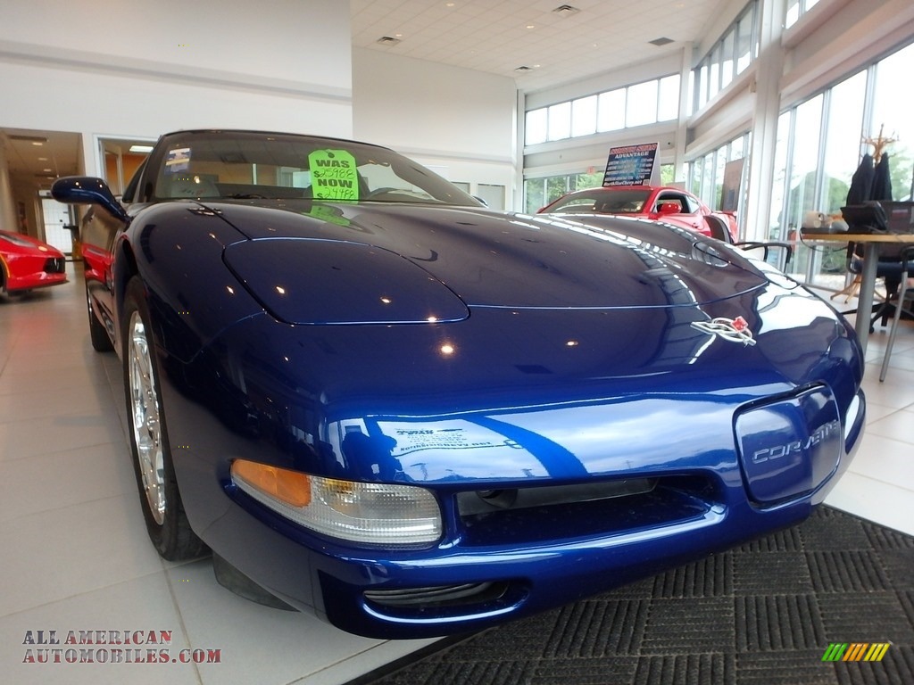 2004 Corvette Convertible - LeMans Blue Metallic / Shale photo #15