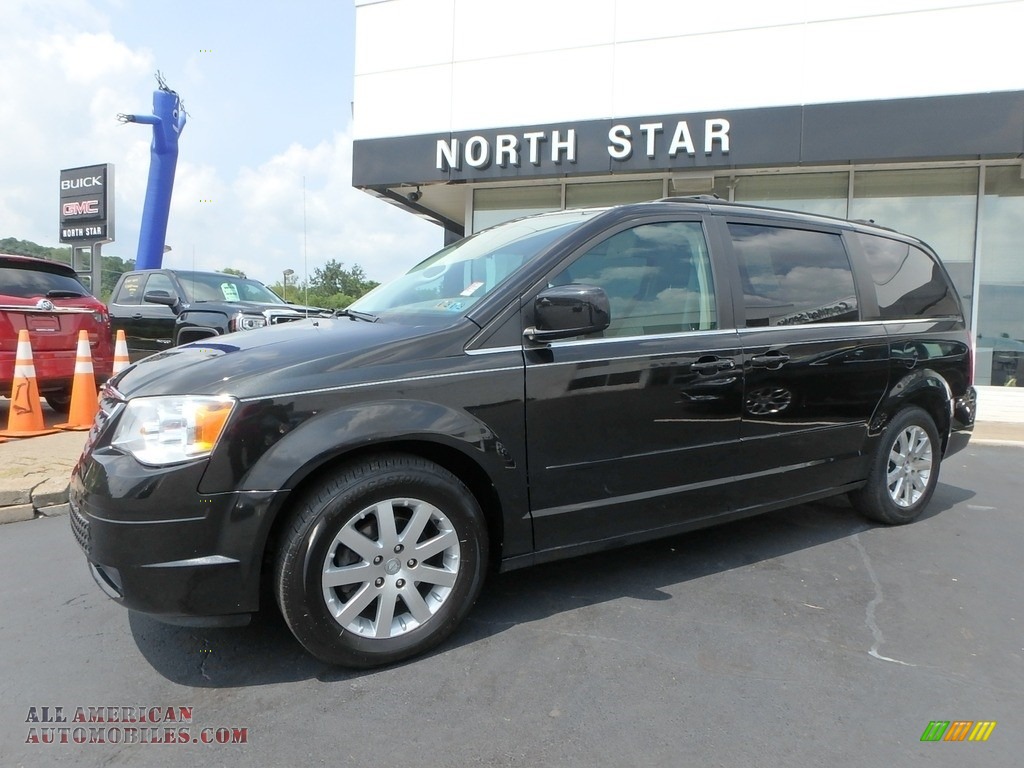 2008 Town & Country Touring - Brilliant Black Crystal Pearlcoat / Medium Slate Gray/Light Shale photo #1
