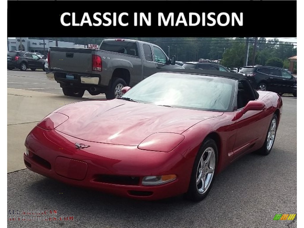 Magnetic Red II Metallic / Black Chevrolet Corvette Convertible