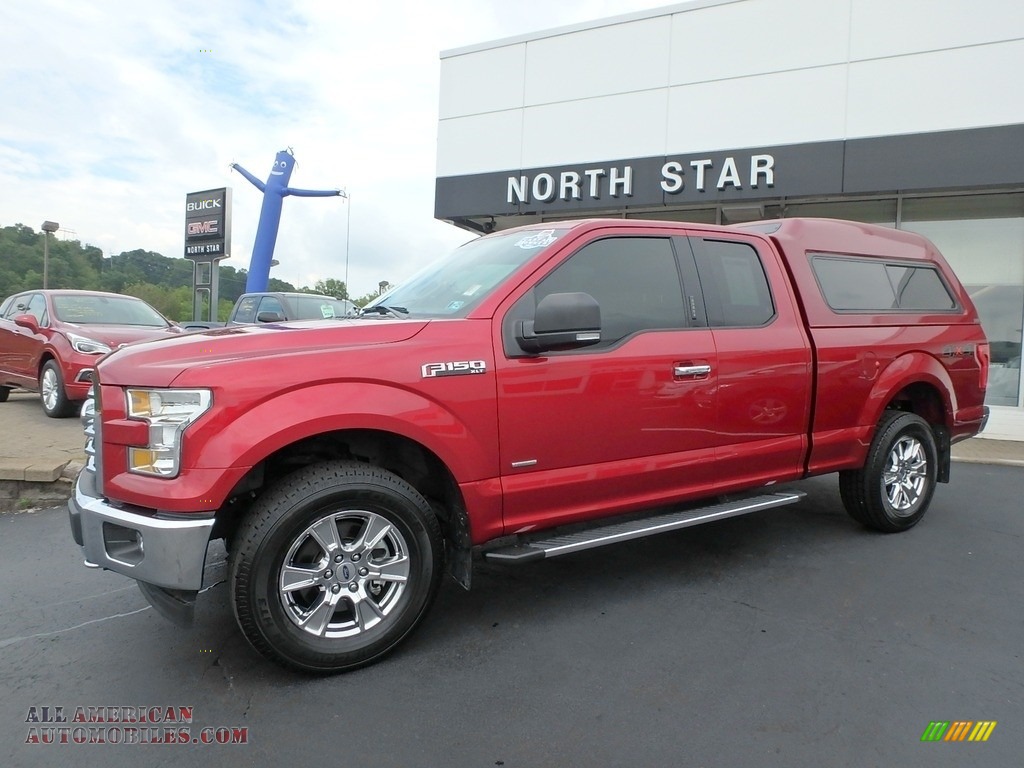 Ruby Red / Earth Gray Ford F150 XLT SuperCab 4x4