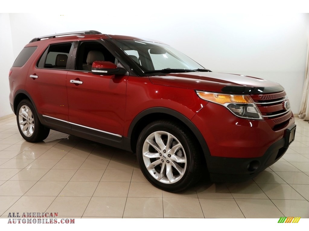 Ruby Red Metallic / Medium Light Stone Ford Explorer Limited 4WD