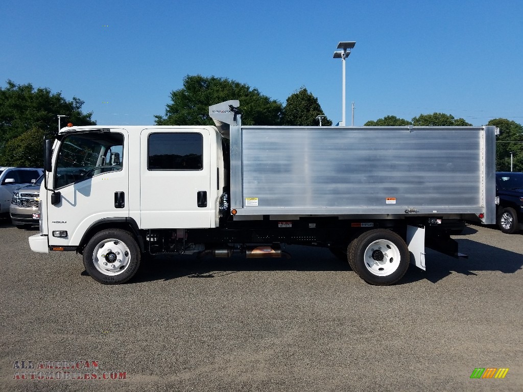 2018 Low Cab Forward 4500 Crew Cab Stake Truck - Summit White / Pewter photo #3