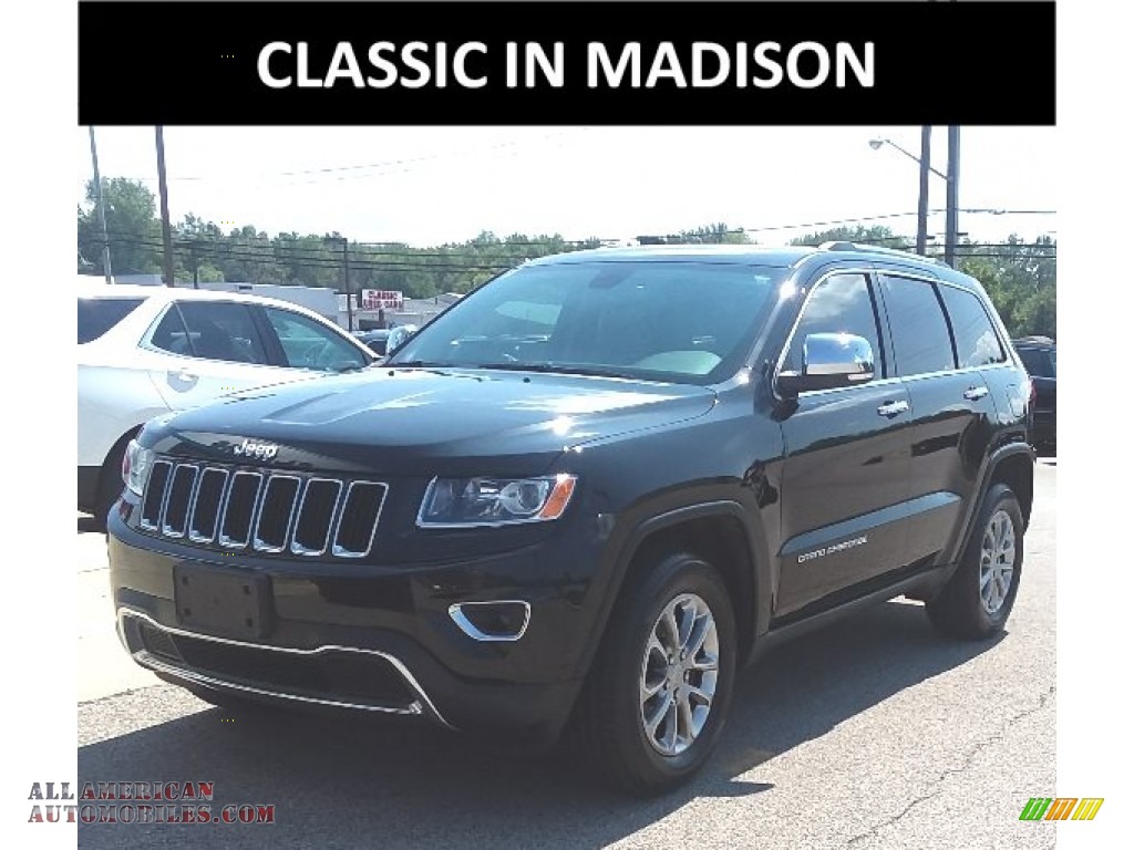 2015 Grand Cherokee Limited 4x4 - Brilliant Black Crystal Pearl / Black/Light Frost Beige photo #1