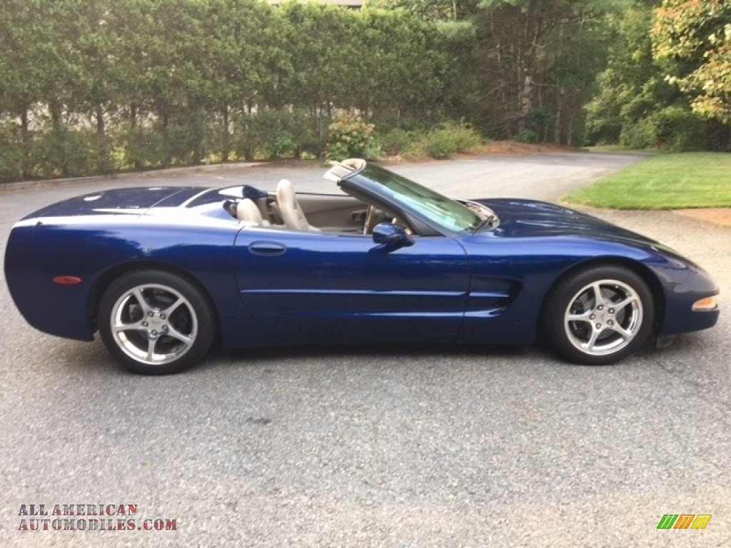 2004 Corvette Convertible - LeMans Blue Metallic / Shale photo #2