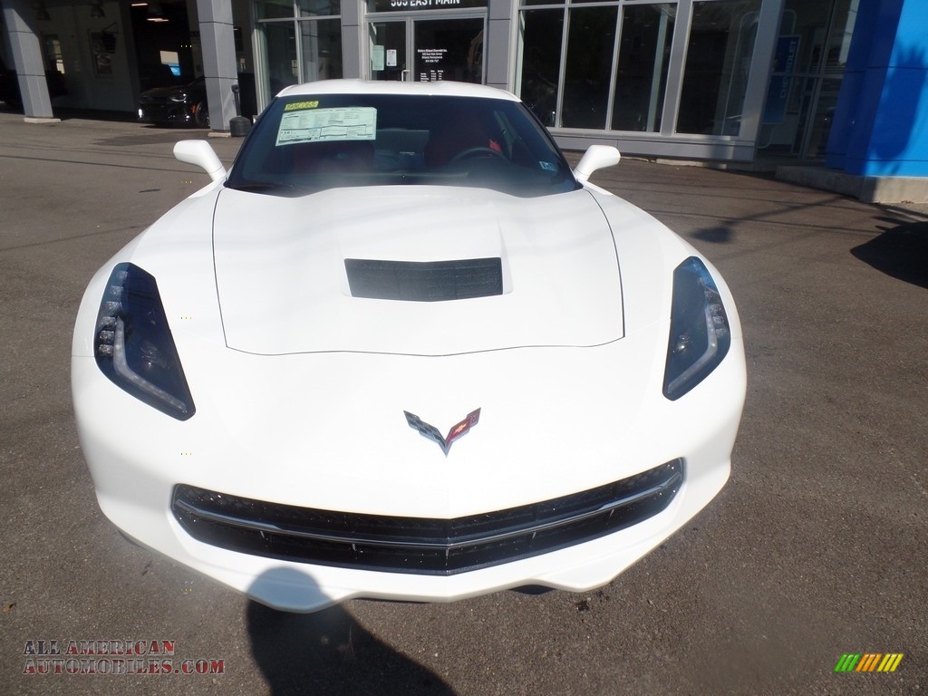 2019 Corvette Stingray Coupe - Arctic White / Adrenaline Red photo #6