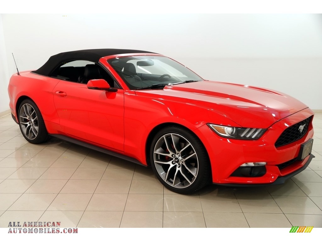 2015 Mustang EcoBoost Premium Convertible - Race Red / Ebony photo #2