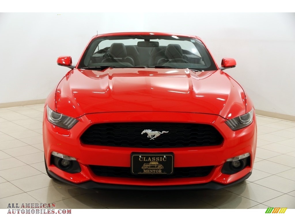 2015 Mustang EcoBoost Premium Convertible - Race Red / Ebony photo #3