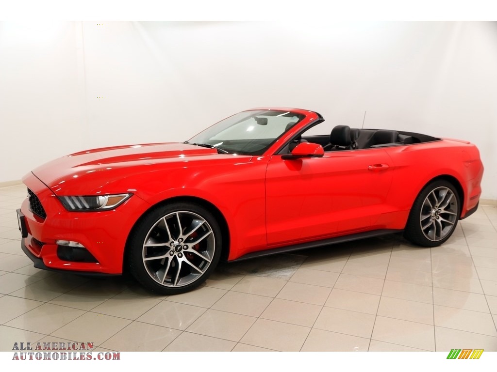 2015 Mustang EcoBoost Premium Convertible - Race Red / Ebony photo #4