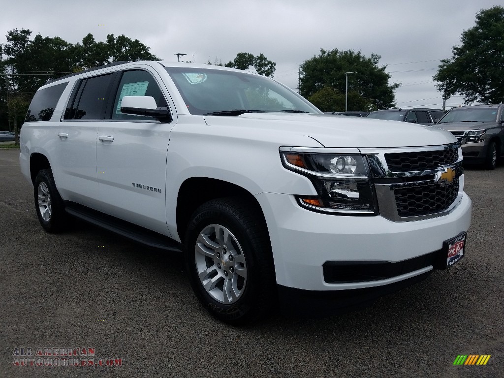 Summit White / Jet Black Chevrolet Suburban LS