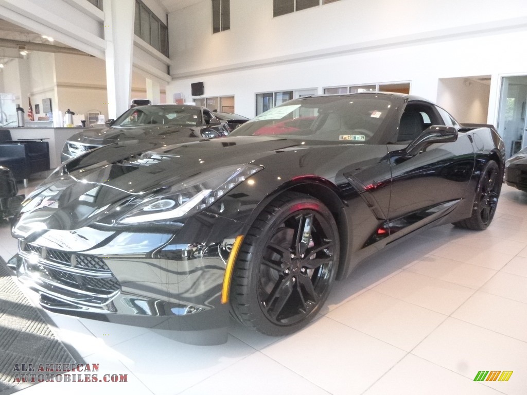 2019 Corvette Stingray Coupe - Black / Black photo #2