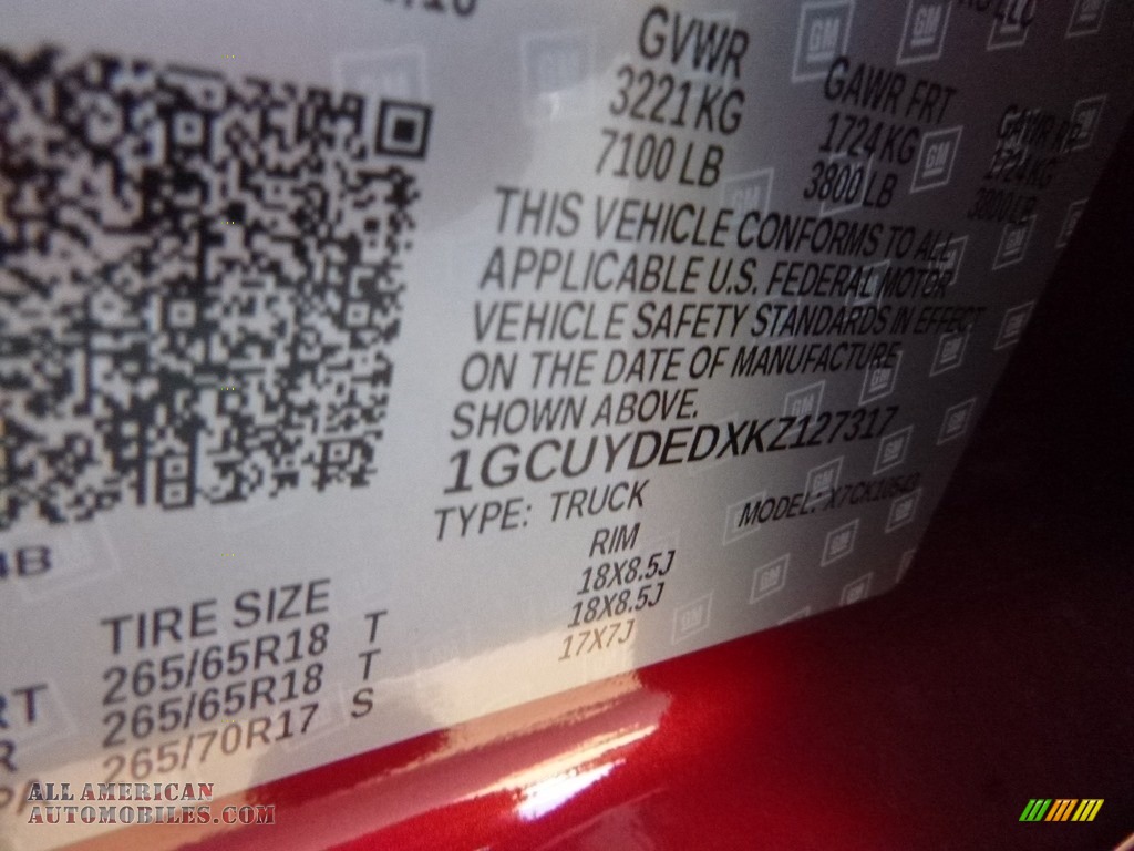 2019 Silverado 1500 LT Z71 Crew Cab 4WD - Cajun Red Tintcoat / Jet Black photo #16