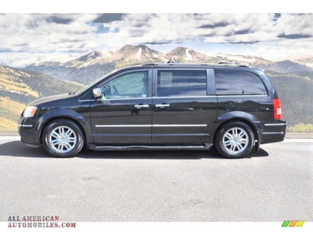 2008 Town & Country Limited - Brilliant Black Crystal Pearlcoat / Medium Slate Gray/Light Shale photo #6