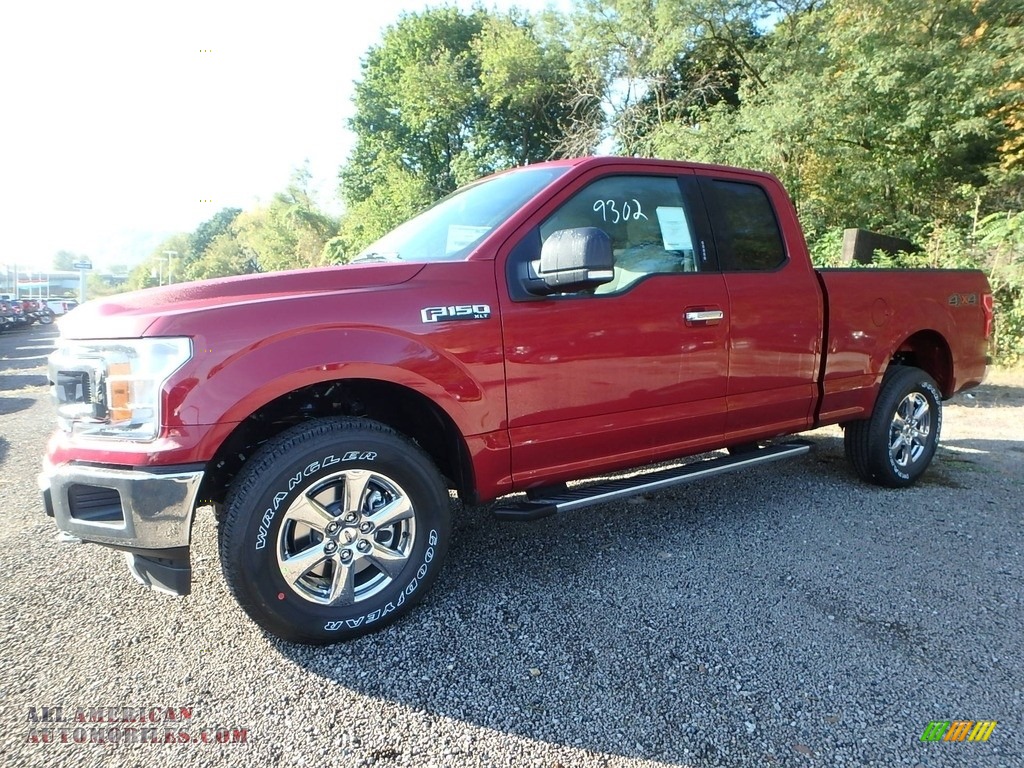 2018 F150 XLT SuperCab 4x4 - Ruby Red / Earth Gray photo #6
