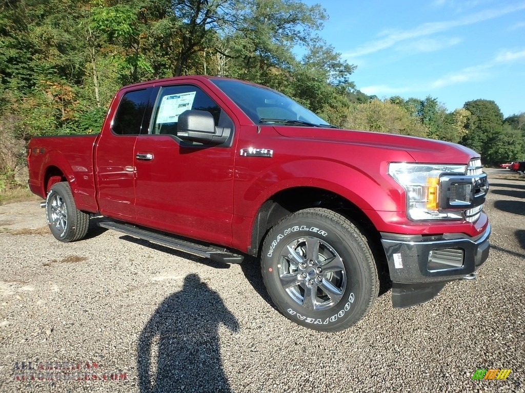 2018 F150 XLT SuperCab 4x4 - Ruby Red / Earth Gray photo #8