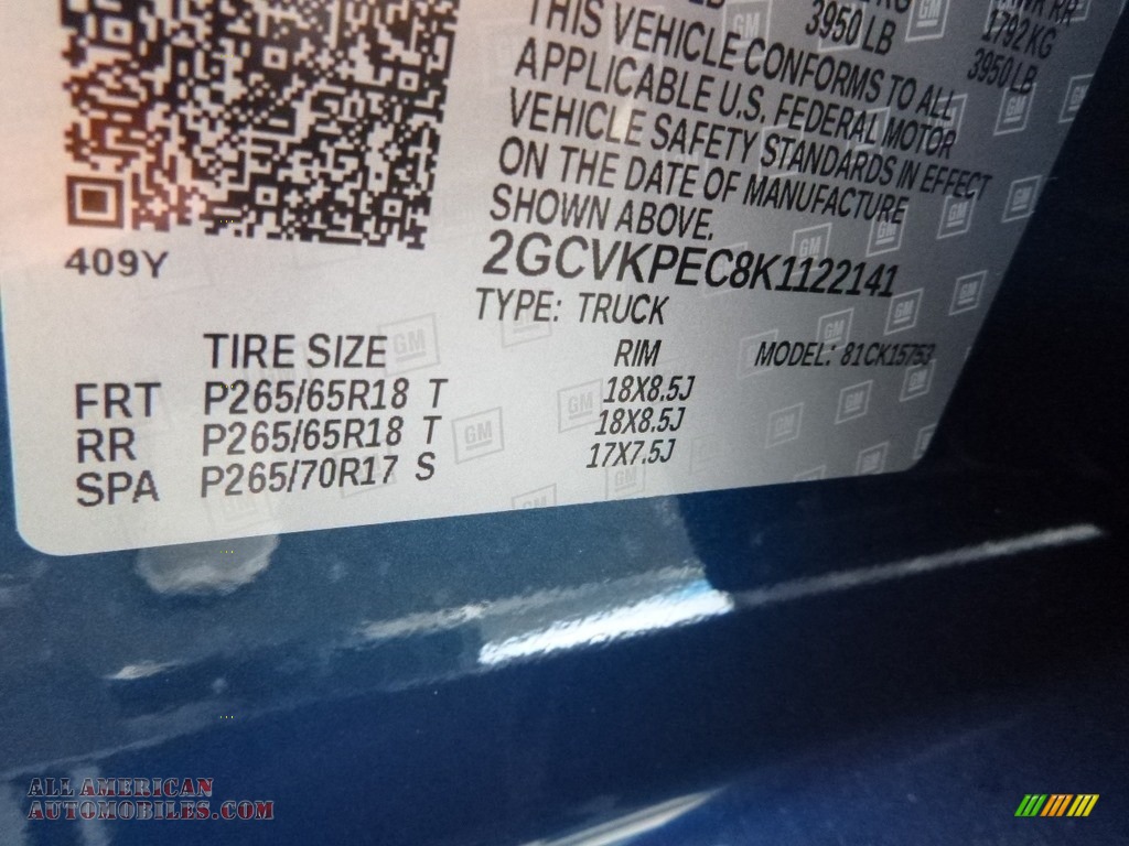 2019 Silverado LD LT Z71 Double Cab 4x4 - Deep Ocean Blue Metallic / Jet Black photo #14