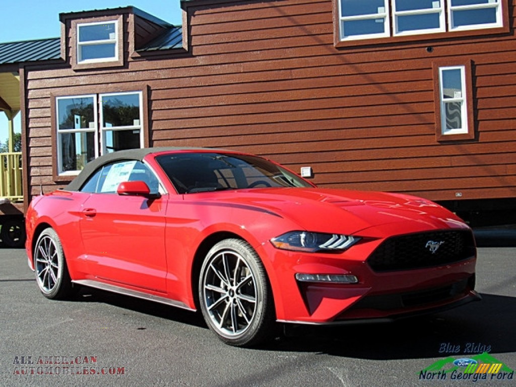 2019 Mustang EcoBoost Convertible - Race Red / Ebony photo #8