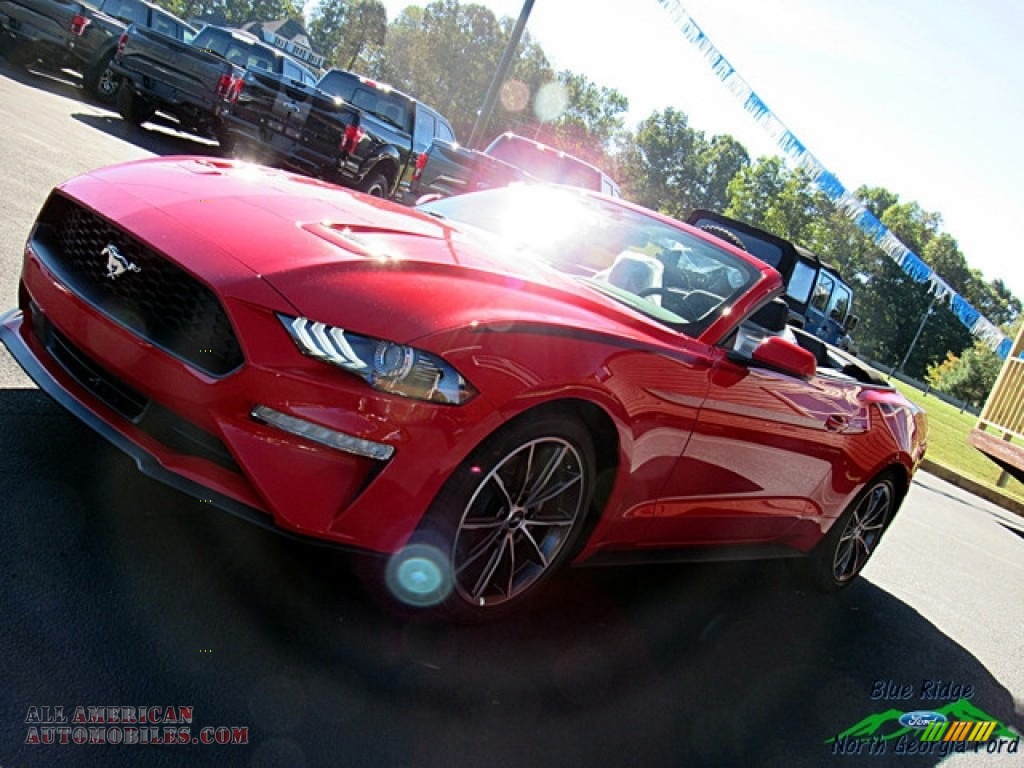 2019 Mustang EcoBoost Convertible - Race Red / Ebony photo #28