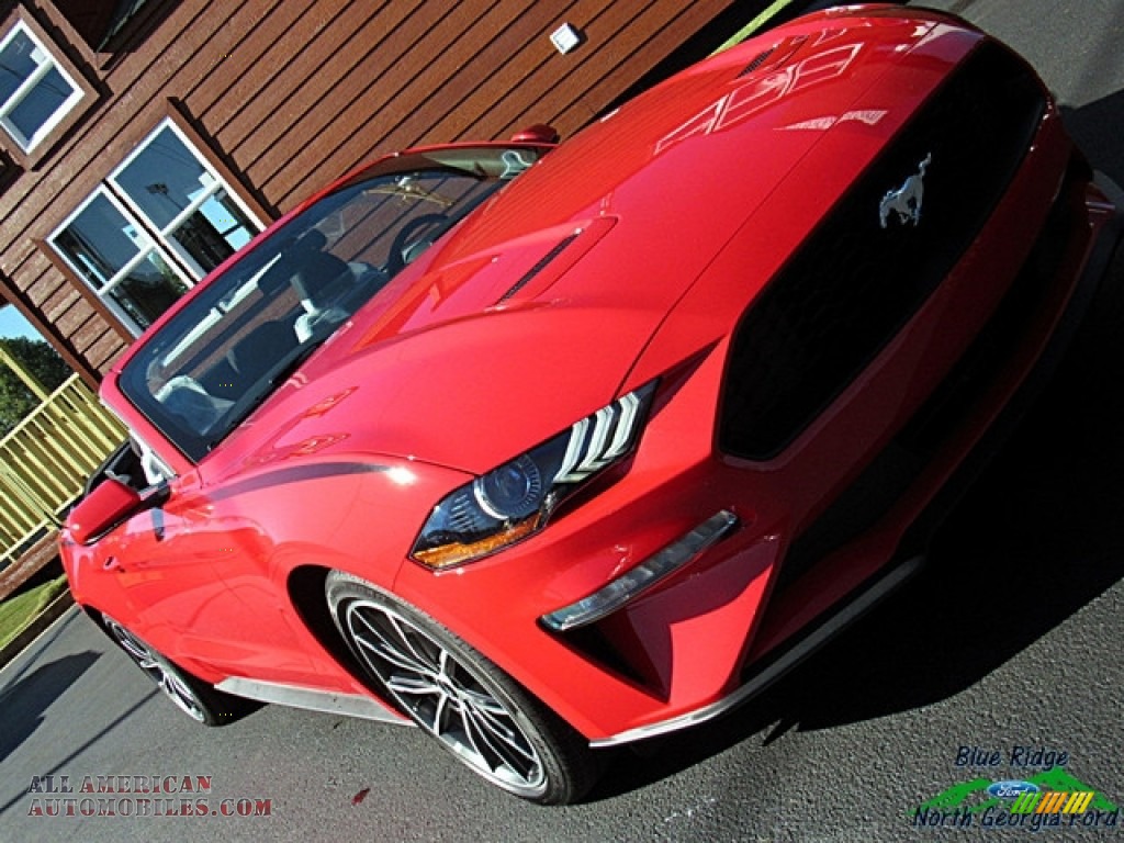 2019 Mustang EcoBoost Convertible - Race Red / Ebony photo #29