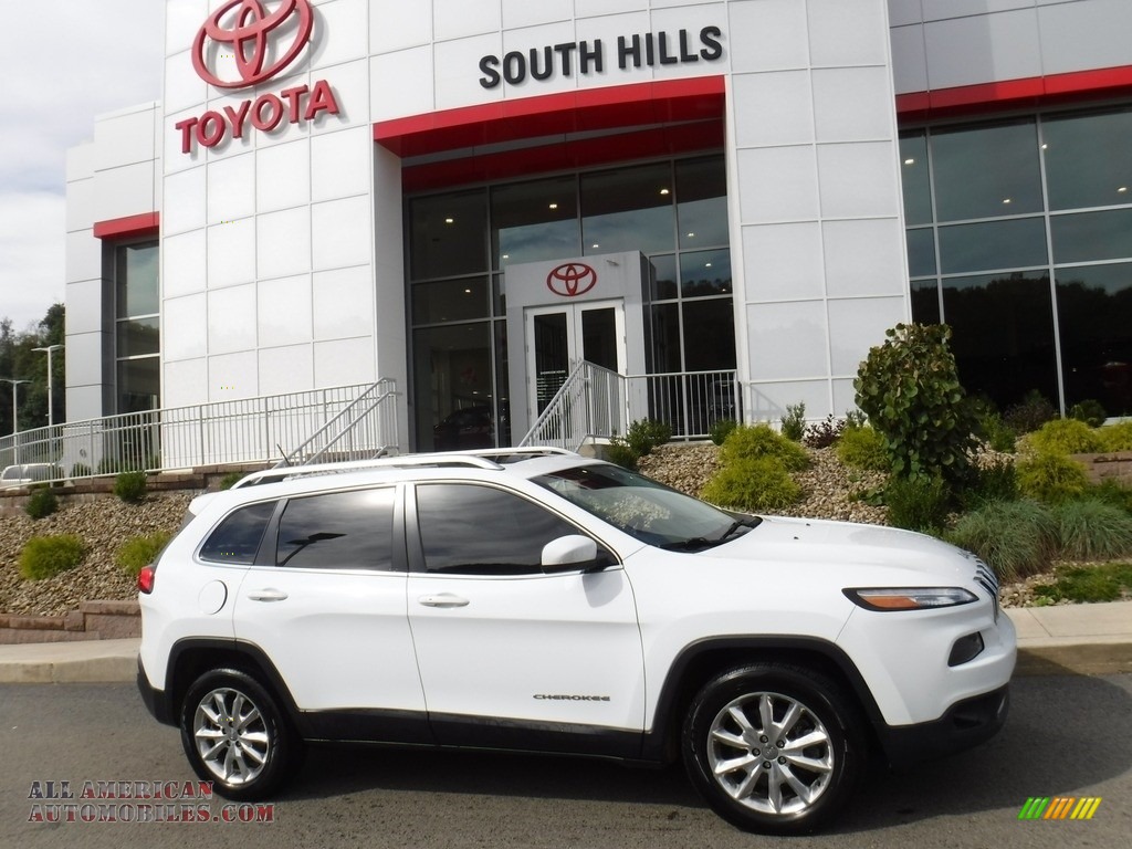 2015 Cherokee Limited 4x4 - Bright White / Black/Light Frost Beige photo #2