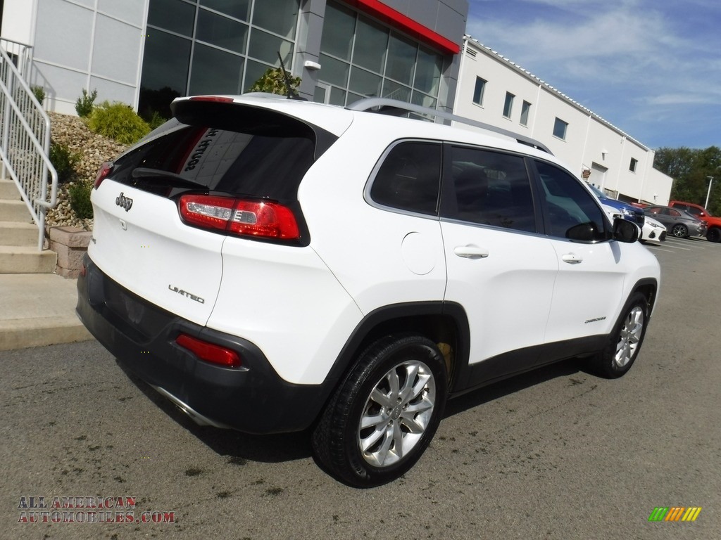 2015 Cherokee Limited 4x4 - Bright White / Black/Light Frost Beige photo #9