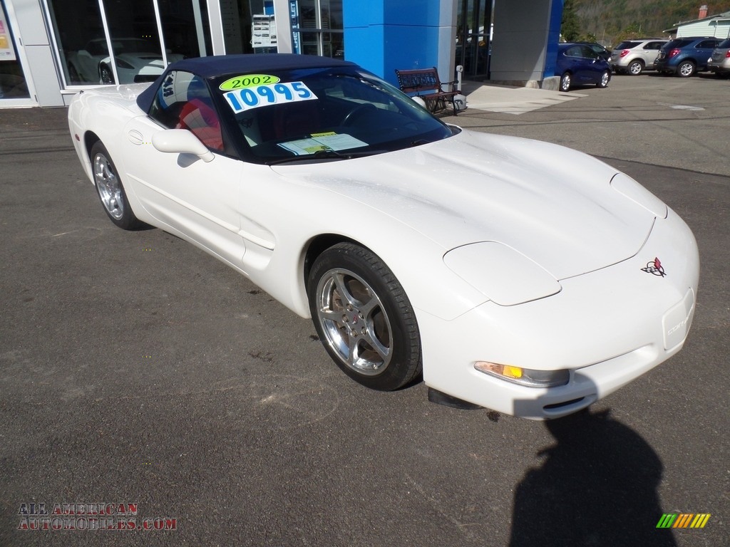 2002 Corvette Convertible - Speedway White / Torch Red photo #5
