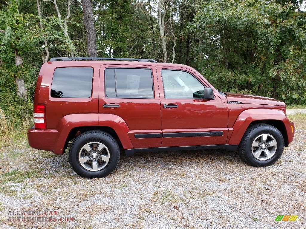 2008 Liberty Sport 4x4 - Inferno Red Crystal Pearl / Pastel Pebble Beige photo #4