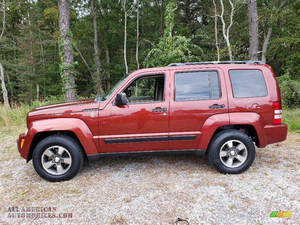 2008 Liberty Sport 4x4 - Inferno Red Crystal Pearl / Pastel Pebble Beige photo #5