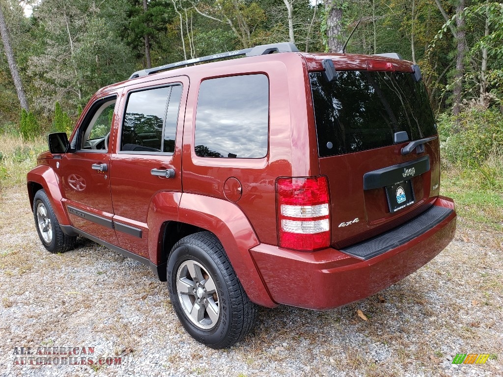 2008 Liberty Sport 4x4 - Inferno Red Crystal Pearl / Pastel Pebble Beige photo #6