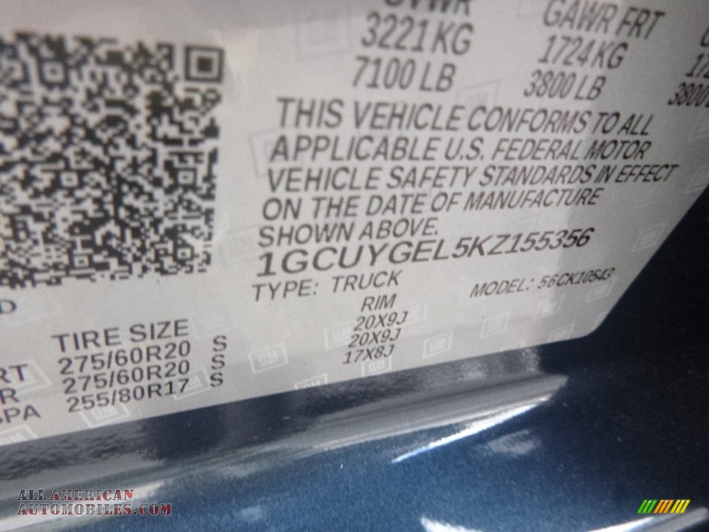 2019 Silverado 1500 LTZ Crew Cab 4WD - Northsky Blue Metallic / Jet Black photo #16