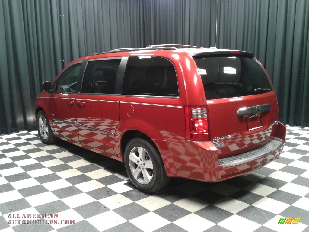 2009 Grand Caravan SXT - Inferno Red Crystal Pearl / Medium Slate Gray/Light Shale photo #8