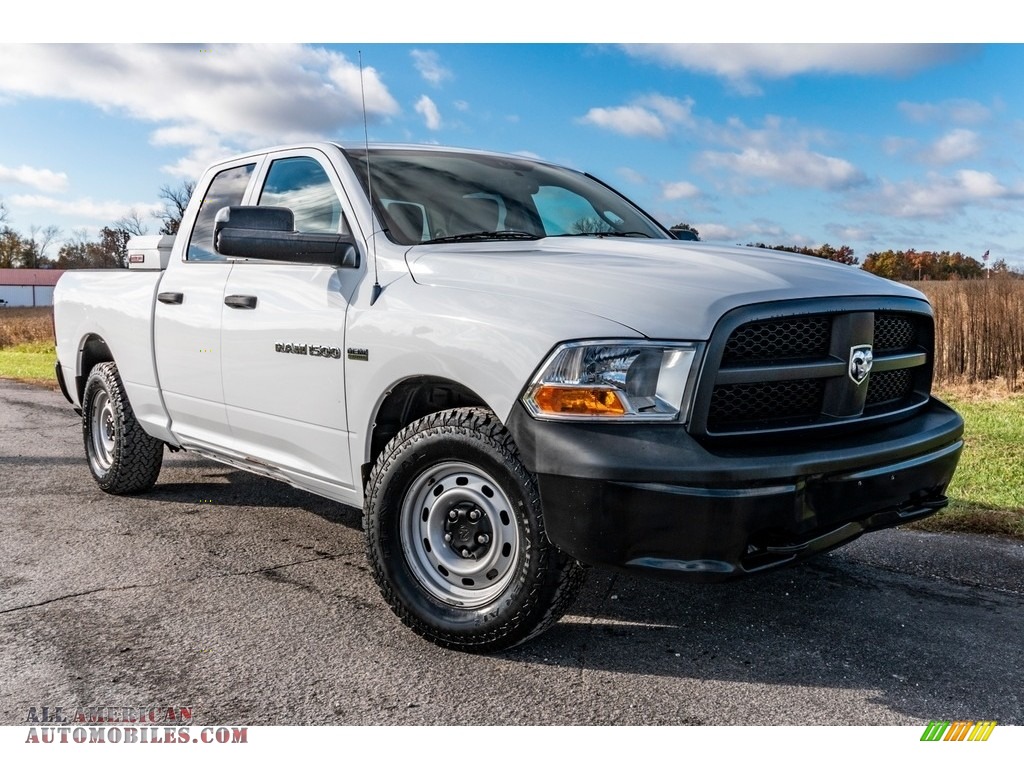 2012 Ram 1500 ST Quad Cab 4x4 - Bright White / Dark Slate Gray/Medium Graystone photo #1 2012 Ram 1500 ST Quad Cab 4x4 - Bright White / Dark Slate Gray/Medium Graystone photo #1