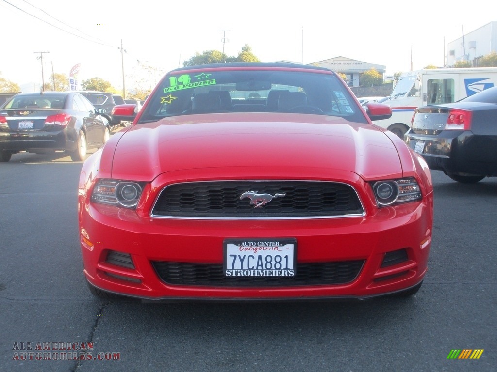 2014 Mustang V6 Convertible - Race Red / Charcoal Black photo #2