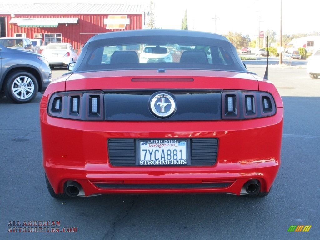 2014 Mustang V6 Convertible - Race Red / Charcoal Black photo #6