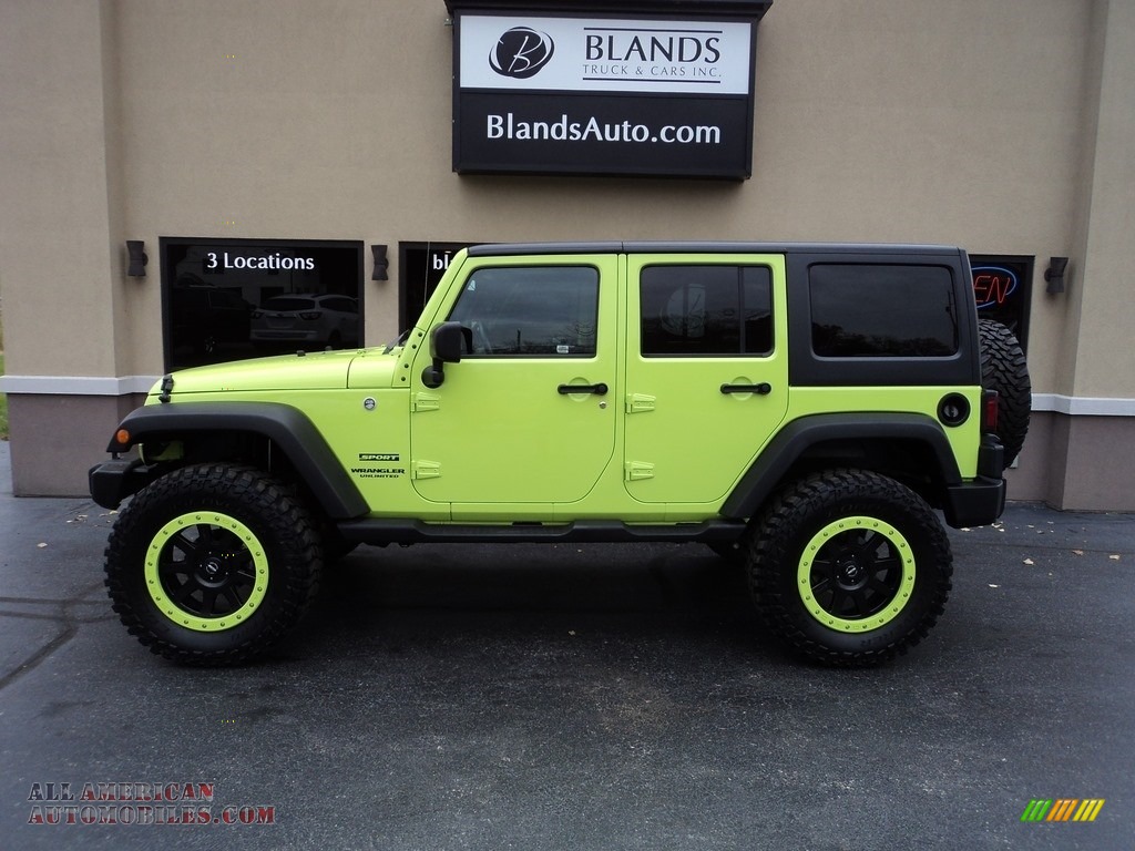 2017 Wrangler Unlimited Sport 4x4 - Hypergreen / Black photo #1