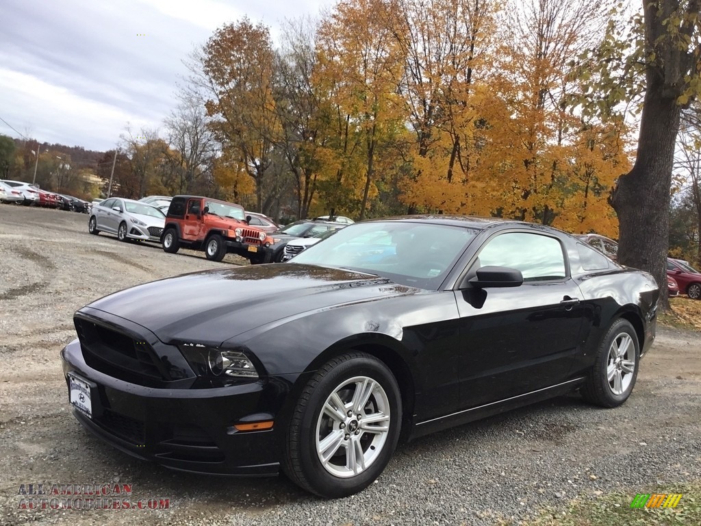 2014 Mustang V6 Premium Coupe - Black / Charcoal Black photo #7