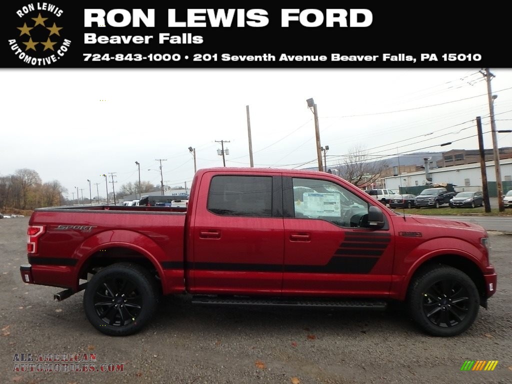 Ruby Red / Sport Black/Red Ford F150 XLT Sport SuperCrew 4x4