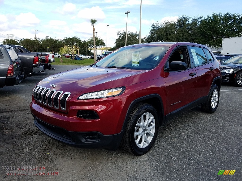 2014 Cherokee Sport - Deep Cherry Red Crystal Pearl / Iceland - Black/Iceland Gray photo #1