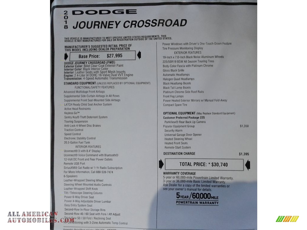 2018 Journey Crossroad - Billet / Black photo #34
