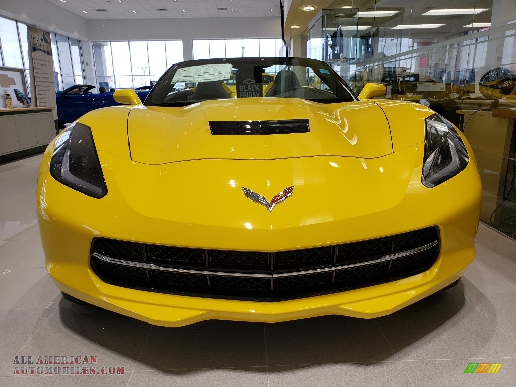 2019 Corvette Stingray Convertible - Corvette Racing Yellow Tintcoat / Black photo #2