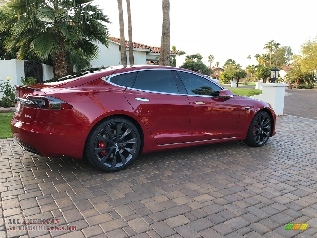 2018 Model S P100D - Red Multi-Coat / Parchment photo #34