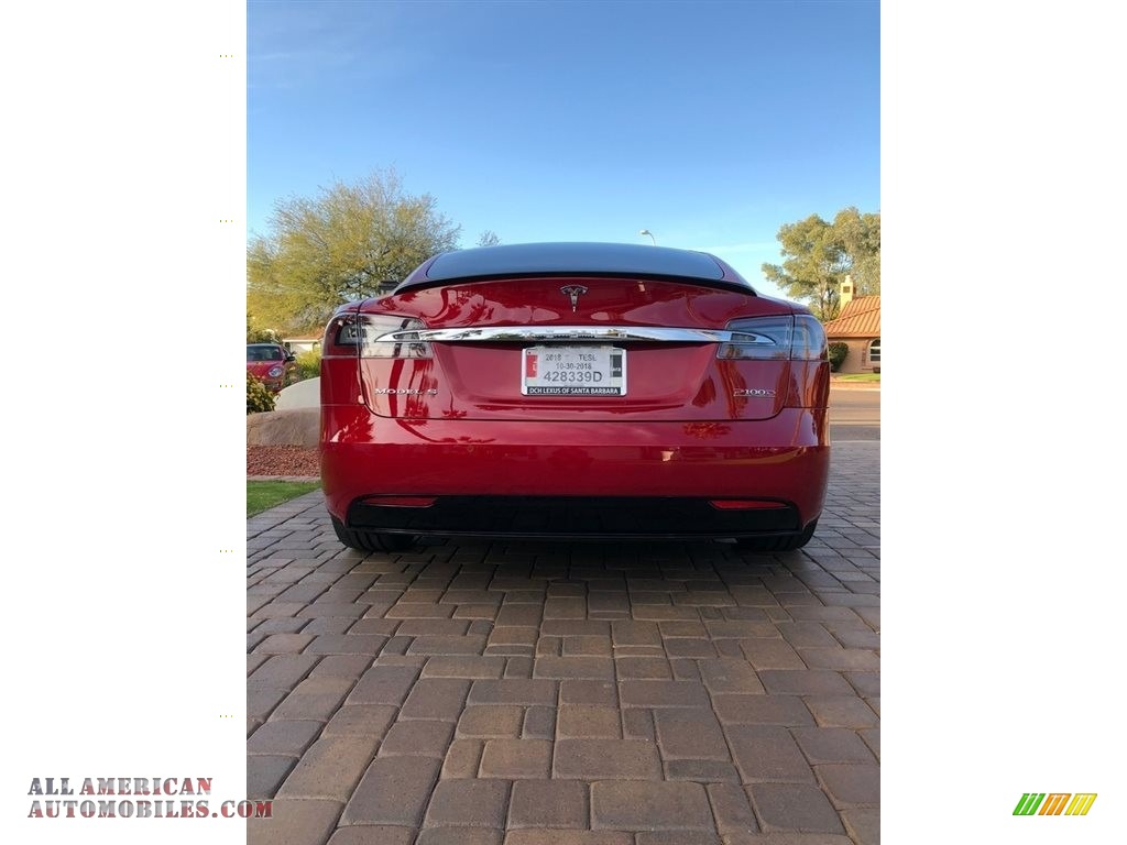 2018 Model S P100D - Red Multi-Coat / Parchment photo #35