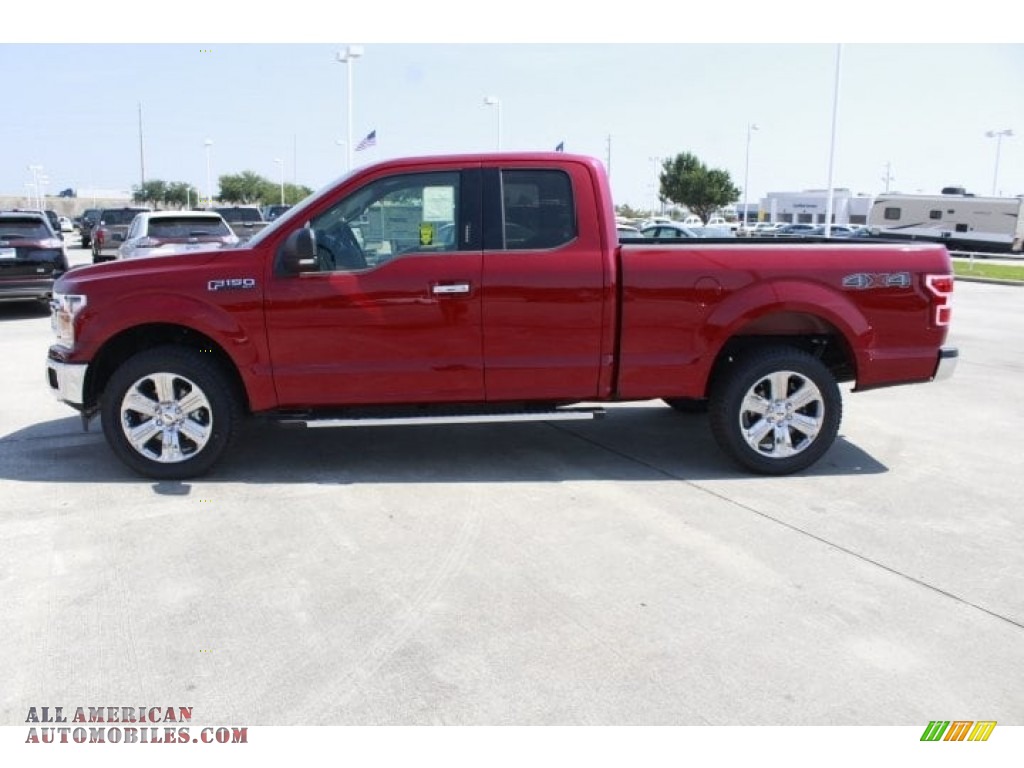 2018 F150 XLT SuperCab 4x4 - Ruby Red / Light Camel photo #5