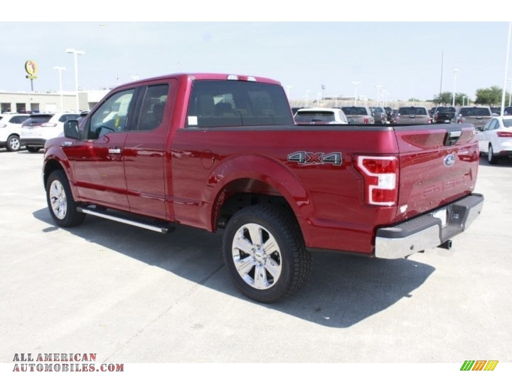 2018 F150 XLT SuperCab 4x4 - Ruby Red / Light Camel photo #7
