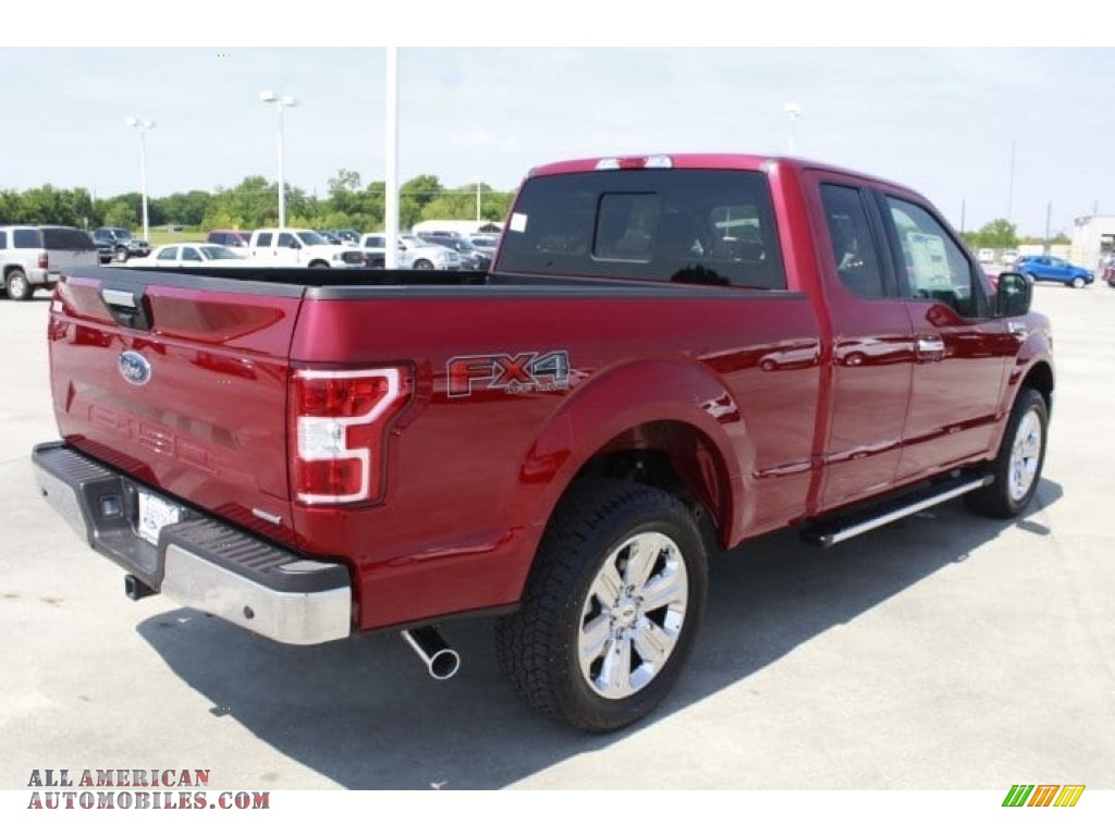 2018 F150 XLT SuperCab 4x4 - Ruby Red / Light Camel photo #9