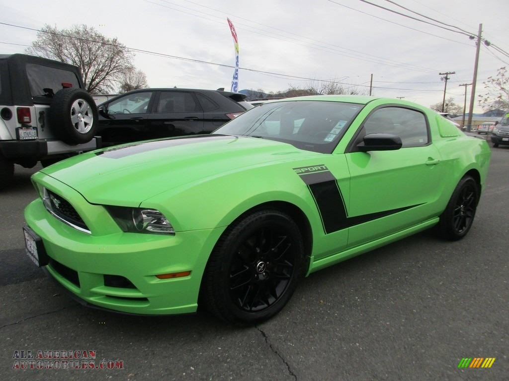 2014 Mustang V6 Premium Coupe - Gotta Have it Green / Charcoal Black photo #3