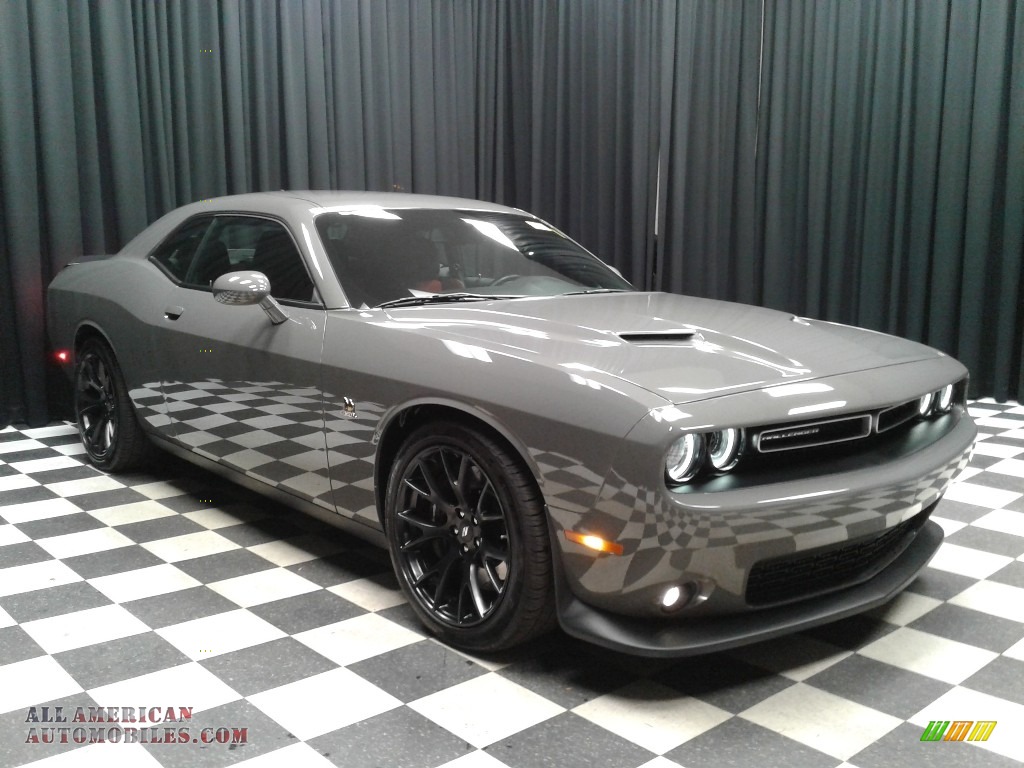2018 Challenger R/T Scat Pack - Destroyer Gray / Black/Ruby Red photo #4