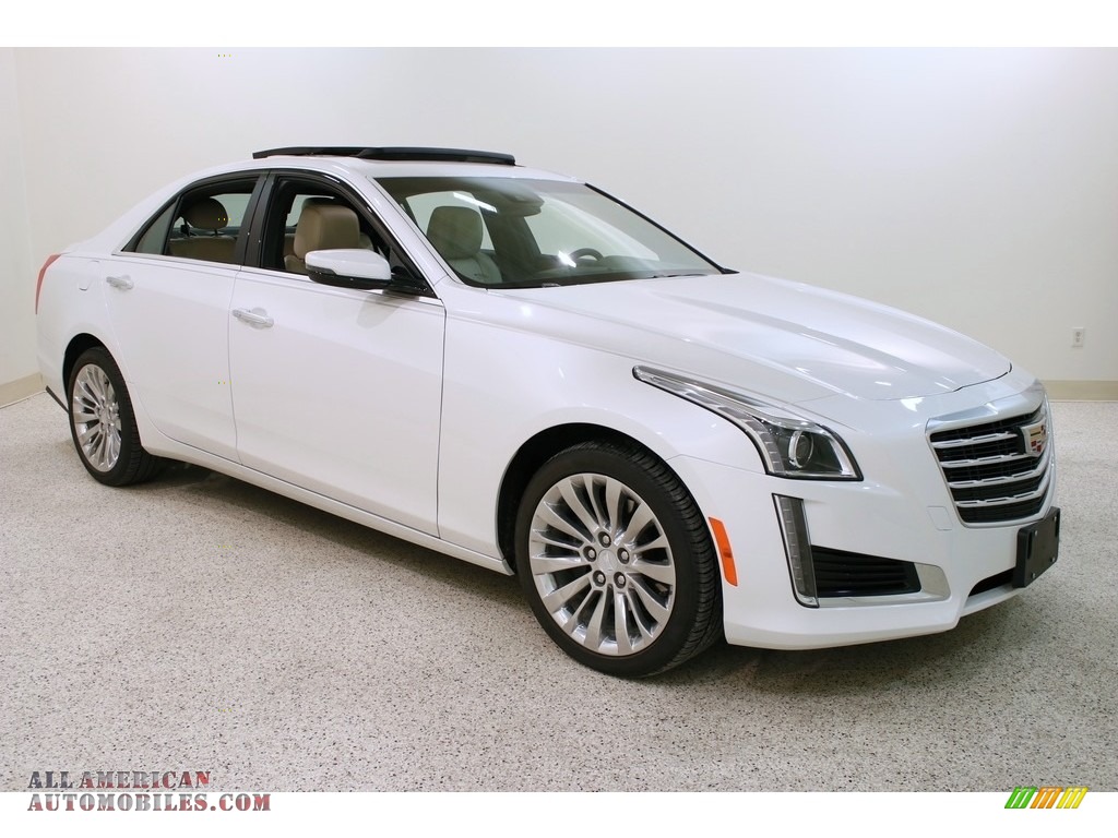 Crystal White Tricoat / Very Light Cashmere/Jet Black Accents Cadillac CTS Luxury AWD