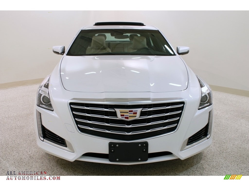 2018 CTS Luxury AWD - Crystal White Tricoat / Very Light Cashmere/Jet Black Accents photo #2